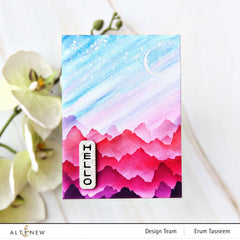 Stencil Abstract Mountain Scene Stencil