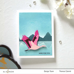 Stencil Abstract Mountain Scene Stencil