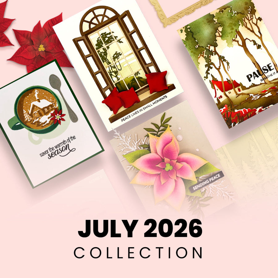 July 2026 Holiday-Themed Dies, Latte Art Stamps, Woodland Designs, Textured Backdrops, & More!