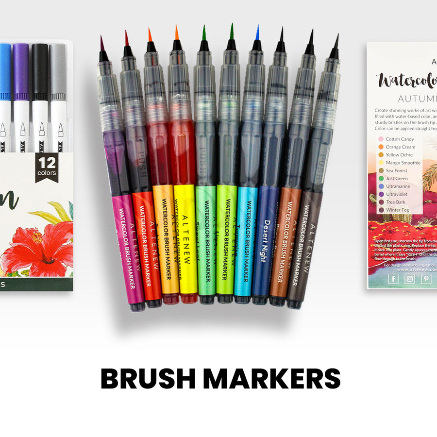 Watercolor Brush Markers