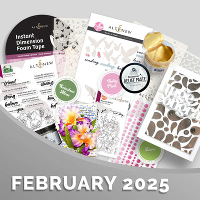 February 2025 Stencils, Shimmer Relief Pastes, Stampwheel 2.0 Accessories & MORE! - Altenew