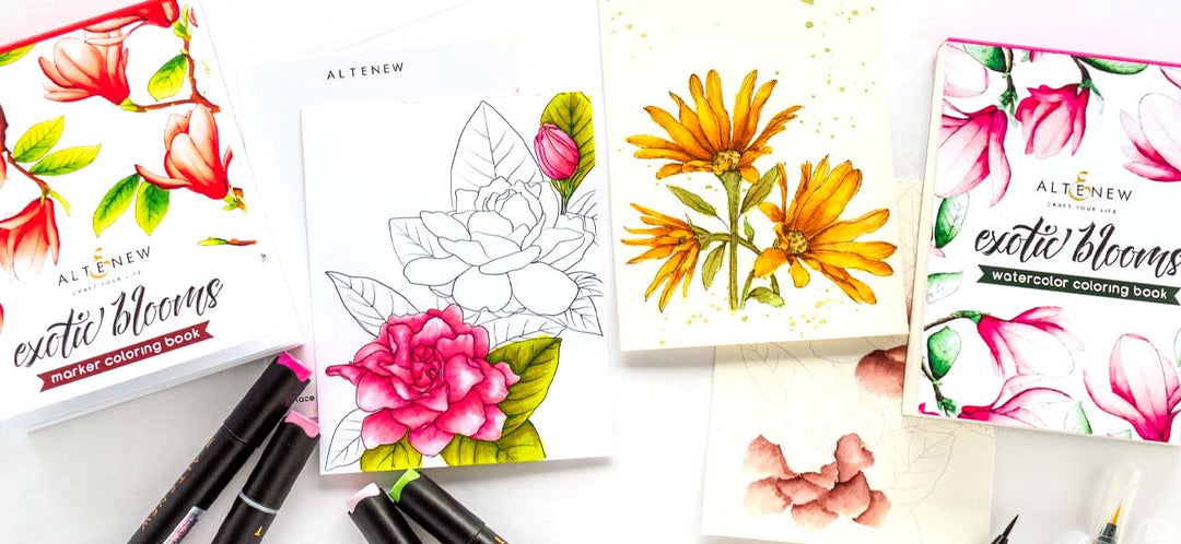 Altenew Adult Coloring Books for Watercolor & Mixed Media Techniques