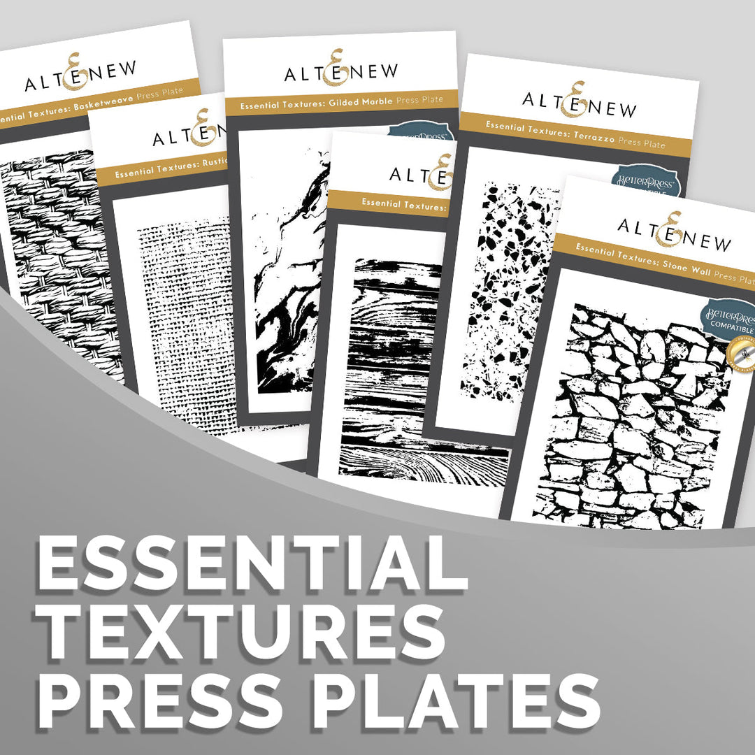 Altenew Essential Textures Press Plates/Foil Plates for Quick Cards