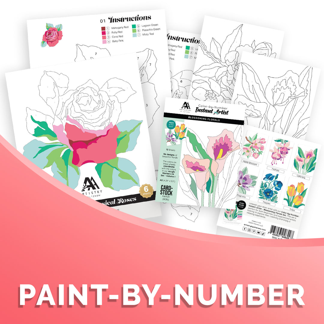 Altenew Paint-by-Number Sheets for Crafters & Artists