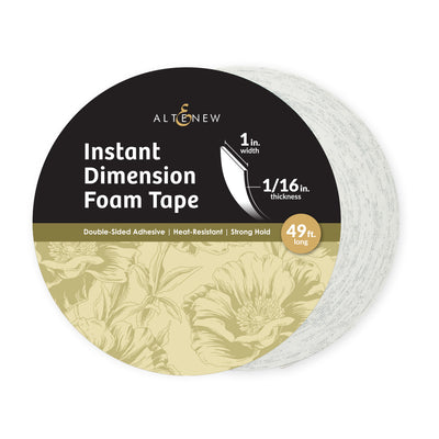 Adhesives Instant Dimension Foam Tape - 1/16'' x 1'' x 15m