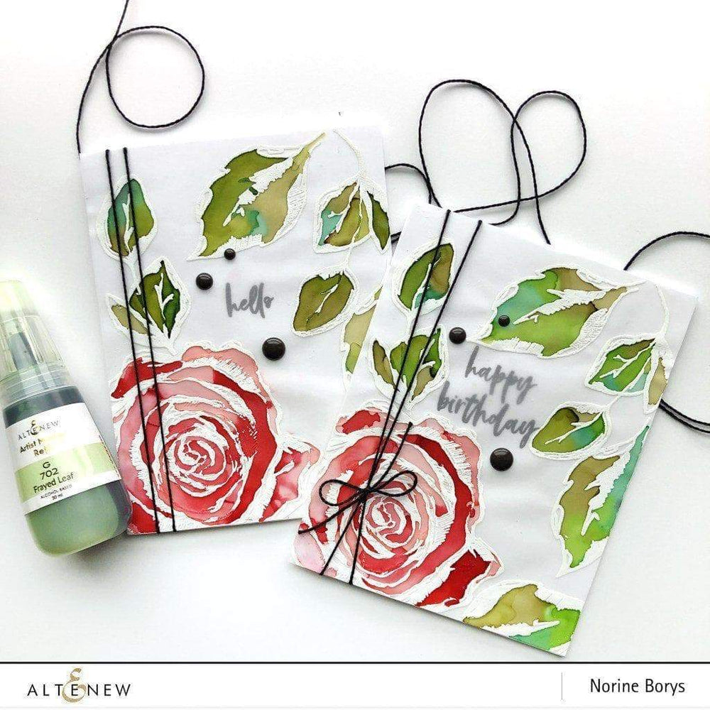 Alcohol Ink Frayed Leaf Alcohol Ink