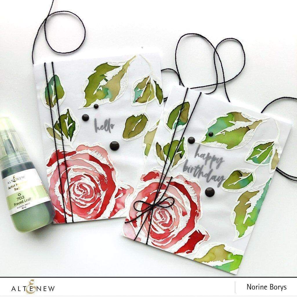 Alcohol Ink Frayed Leaf Alcohol Ink