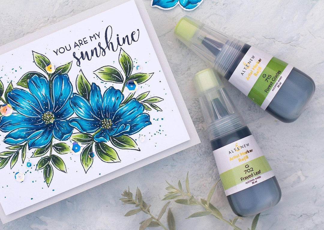 Alcohol Ink Frayed Leaf Alcohol Ink