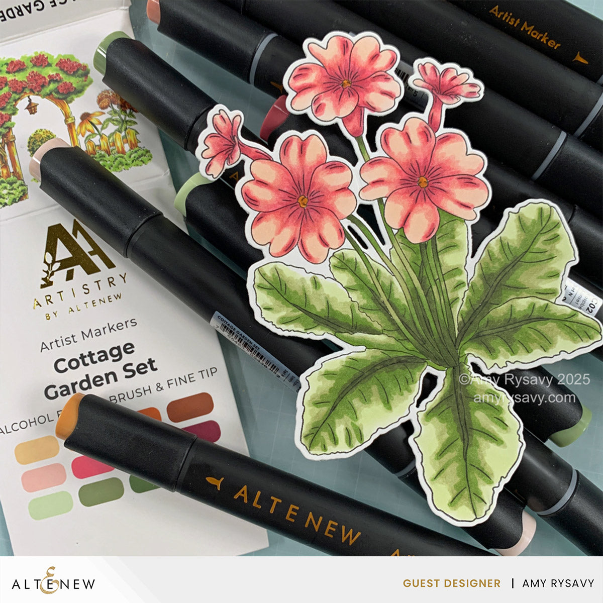 Alcohol Marker & Alcohol Ink Bundle Cottage Garden Artist Alcohol Markers Set & Alcohol Ink Bundle