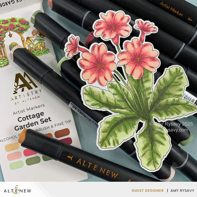 Alcohol Marker & Alcohol Ink Bundle Cottage Garden Artist Alcohol Markers Set & Alcohol Ink Bundle