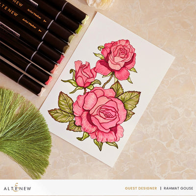 Alcohol Marker & Alcohol Ink Bundle Cottage Garden Artist Alcohol Markers Set & Alcohol Ink Bundle