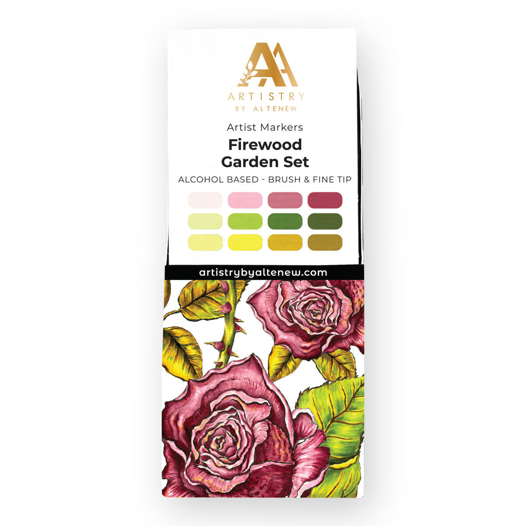 Alcohol Marker & Alcohol Ink Bundle Firewood Garden Artist Alcohol Markers Set & Alcohol Ink Bundle