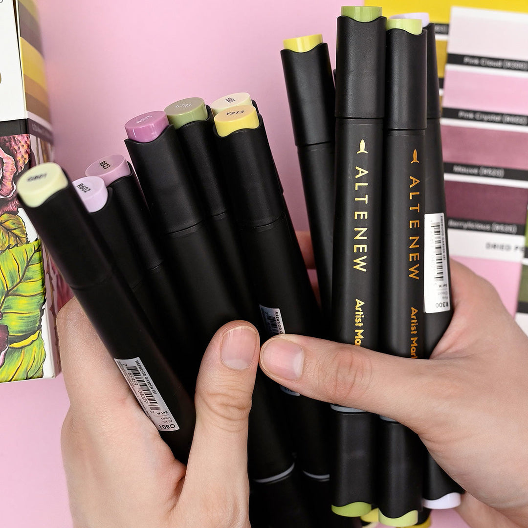 Alcohol Marker & Alcohol Ink Bundle Firewood Garden Artist Alcohol Markers Set & Alcohol Ink Bundle