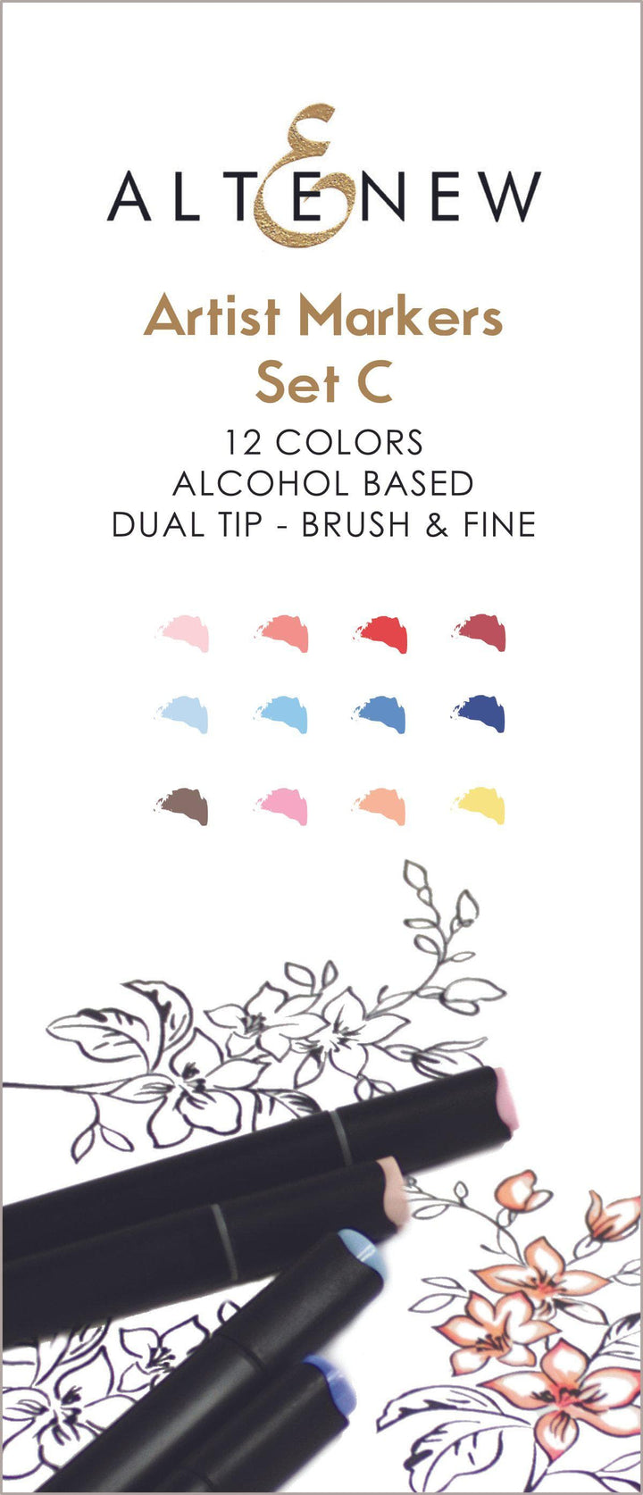 Alcohol Marker Bundle Artist Alcohol Markers Bundle (48 Colors)