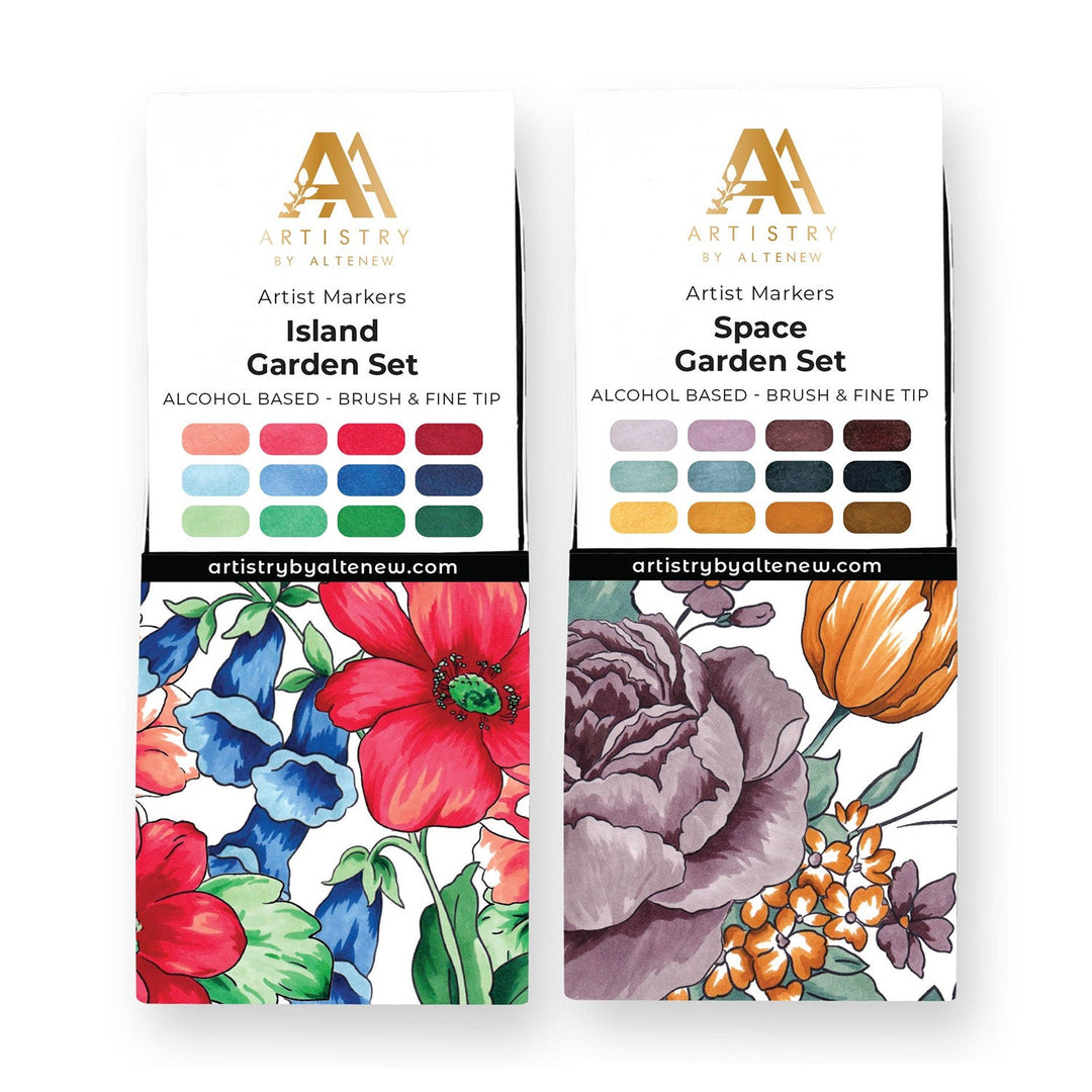 Alcohol Marker Bundle Island Garden & Space Garden Artist Alcohol Markers Bundle