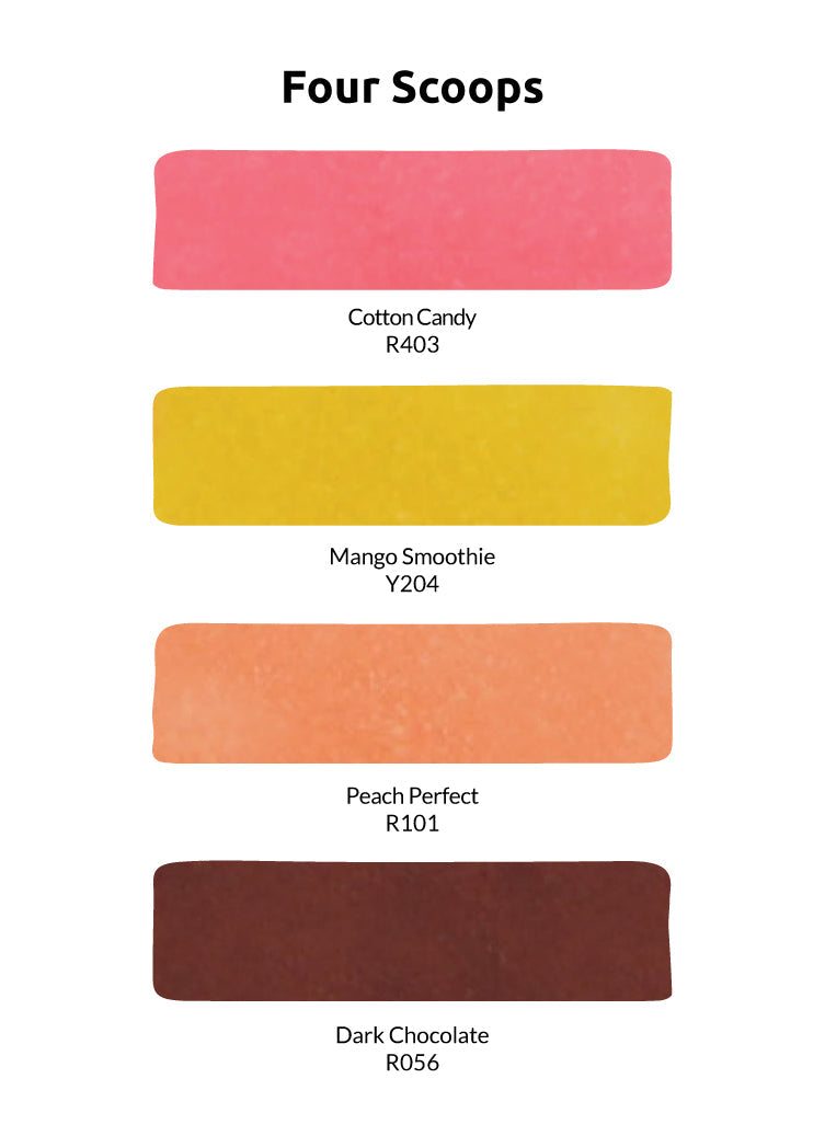 Alcohol Markers Artist Alcohol Markers Four Scoops Set