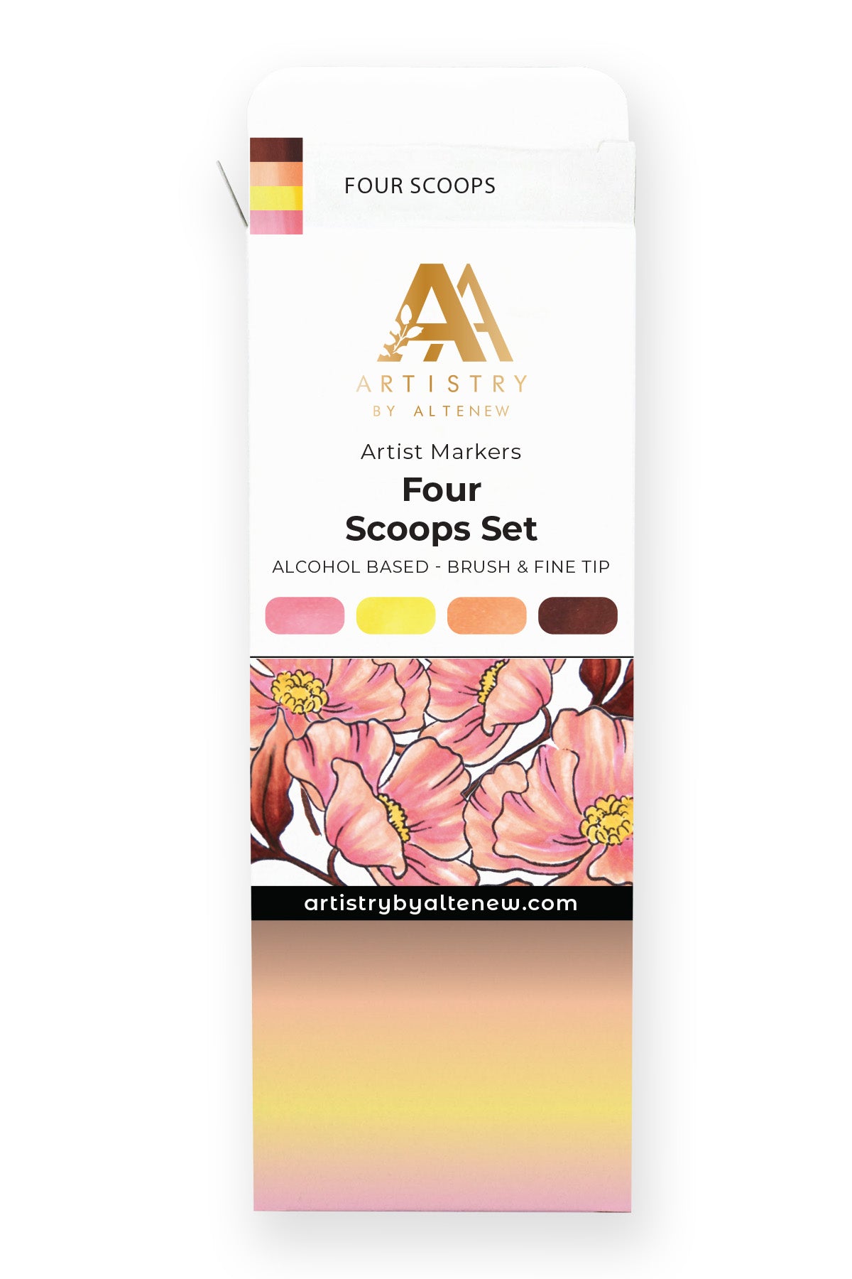 Alcohol Markers Artist Alcohol Markers Four Scoops Set