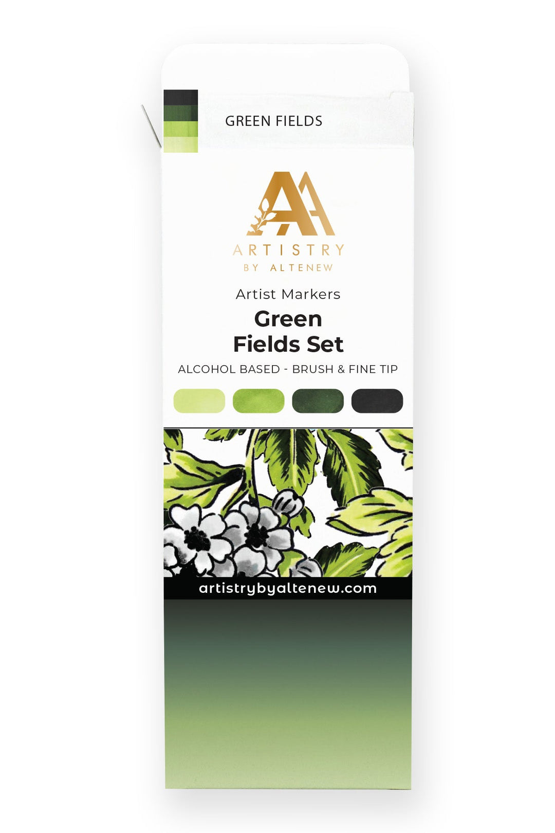 Alcohol Markers Artist Alcohol Markers Green Fields Set