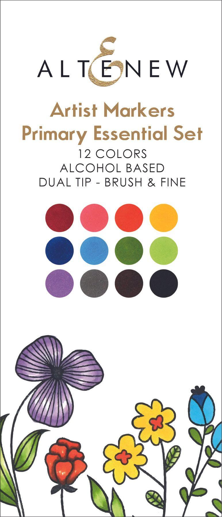 Alcohol Markers Artist Alcohol Markers Primary Essential Set