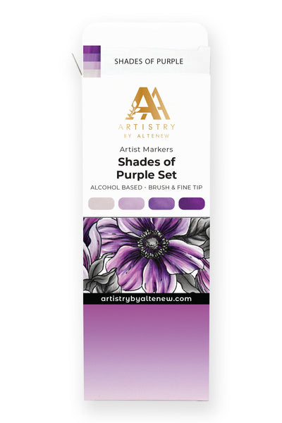 Alcohol Markers Artist Alcohol Markers Shades of Purple Set