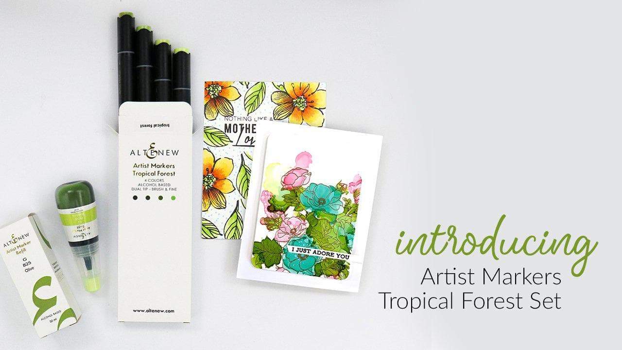 Alcohol Markers Artist Alcohol Markers Tropical Forest Set