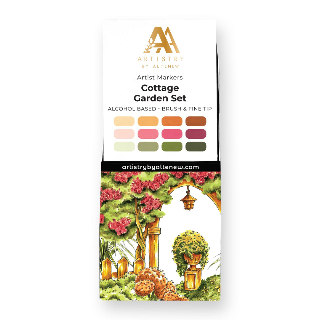 Alcohol Markers Cottage Garden Artist Alcohol Marker Set N
