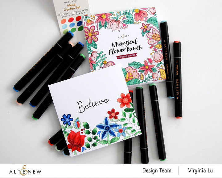 Alcohol Markers Island Garden Artist Alcohol Markers Set H