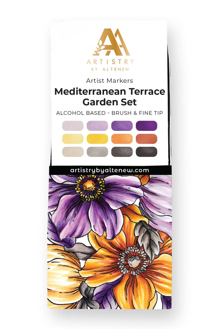 Alcohol Markers Mediterranean Terrace Garden Artist Alcohol Markers Set B