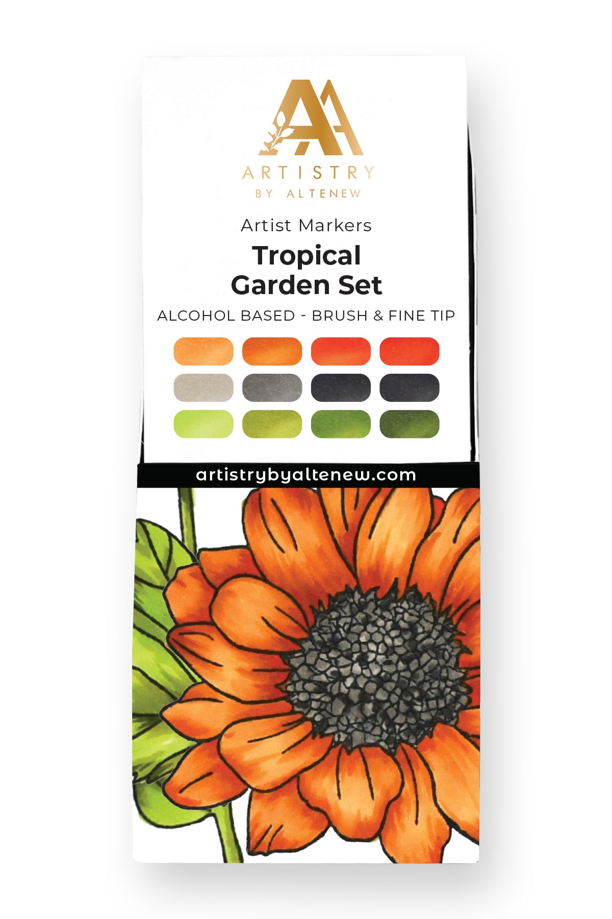 Alcohol Markers Tropical Garden Artist Alcohol Markers Set E