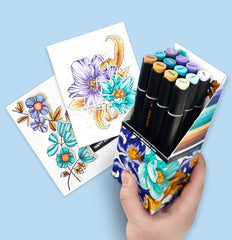 Alcohol Markers Water Garden Artist Alcohol Markers Set G