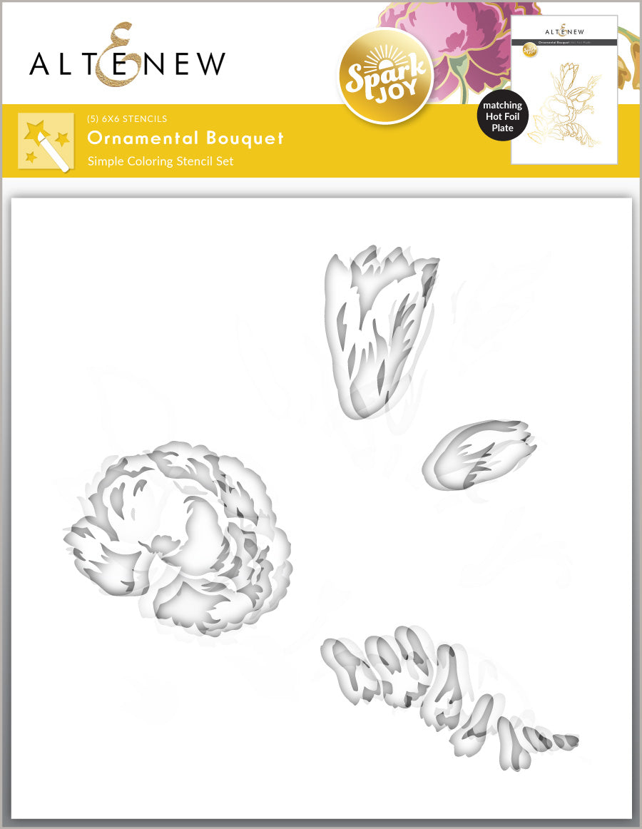 Altenew Partner Team Spark Joy Bundle Spark Joy: Ornamental Bouquet & Add-on Die Bundle