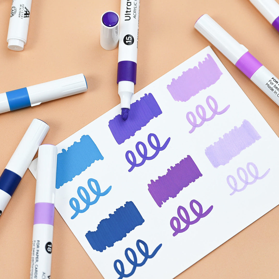 Art Materials Acrylic Marker 24 Color Set - Vol. 1
