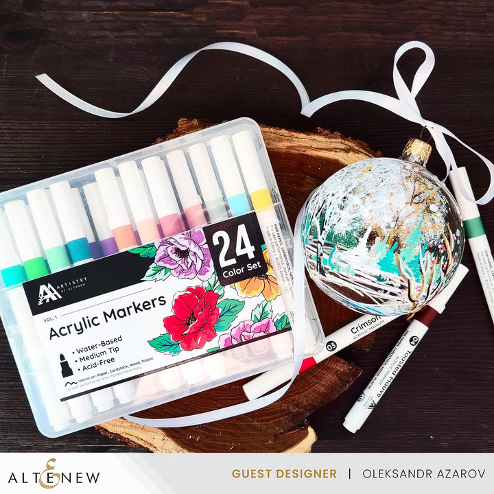 Art Materials Acrylic Marker 24 Color Set - Vol. 1