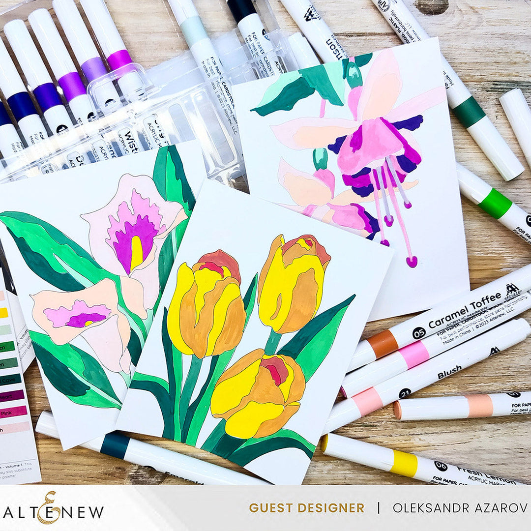 Art Materials Acrylic Marker 24 Color Set - Vol. 1
