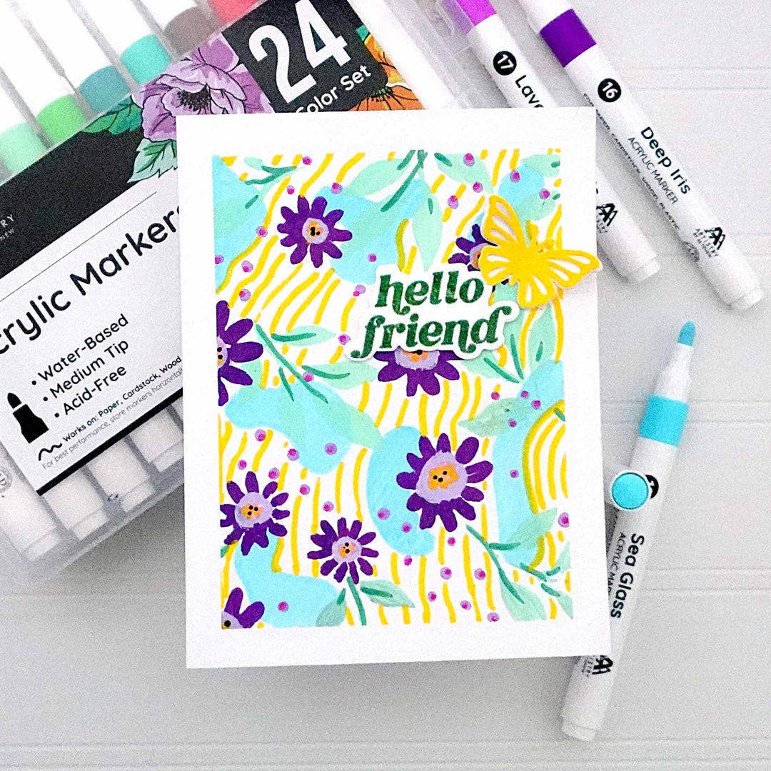 Art Materials Acrylic Marker 24 Color Set - Vol. 1