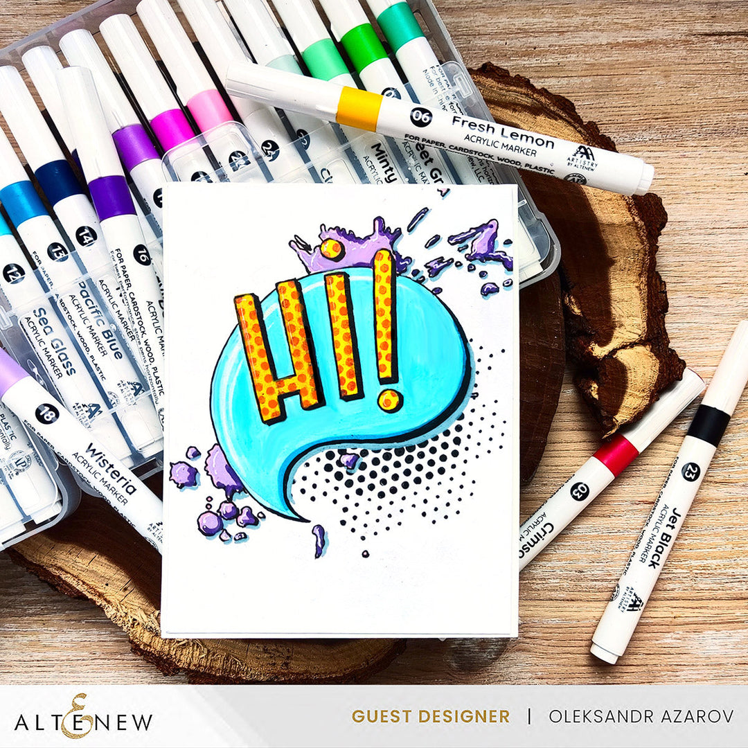 Art Materials Acrylic Marker 24 Color Set - Vol. 1