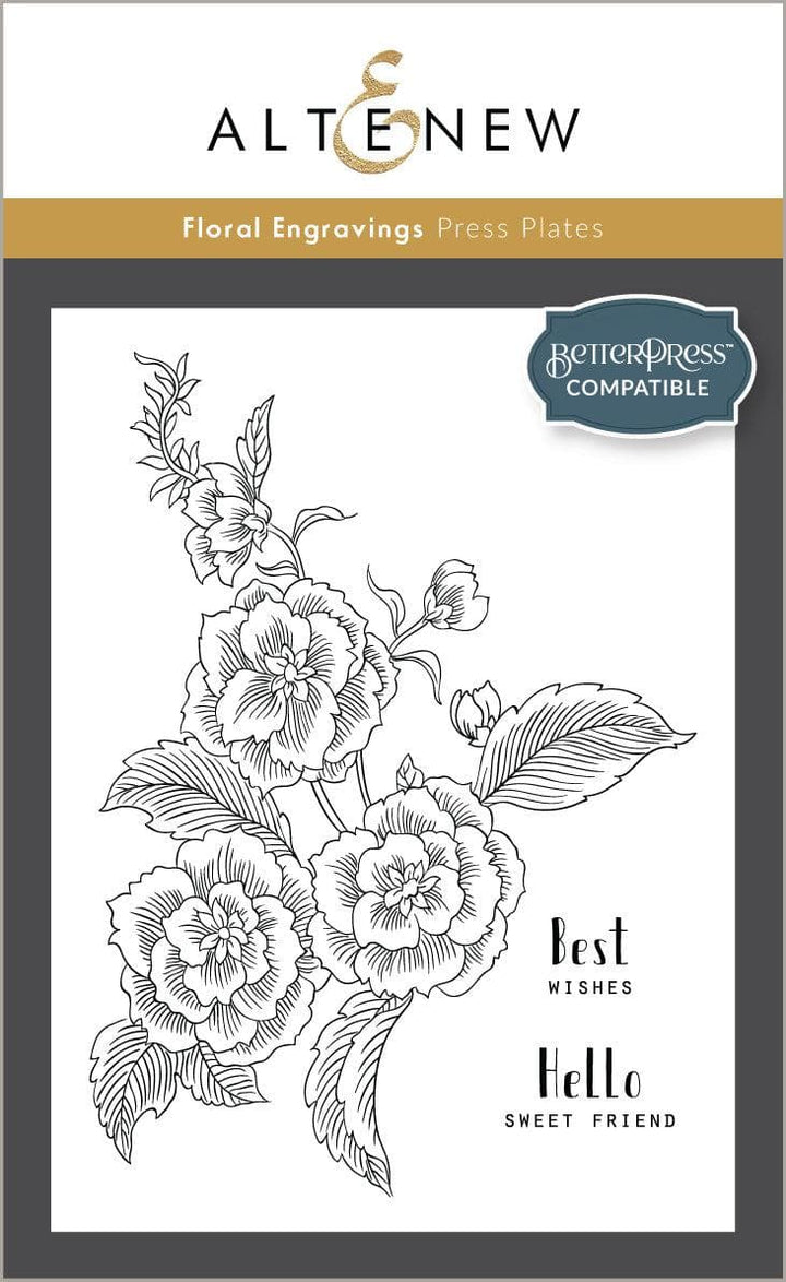 Betterpress Plate Bundle Delightful Blossoms Press Plate Bundle