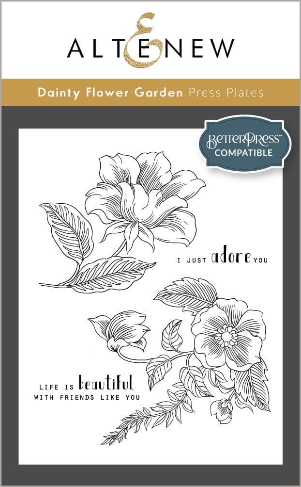 Betterpress Plate Bundle Delightful Blossoms Press Plate Bundle