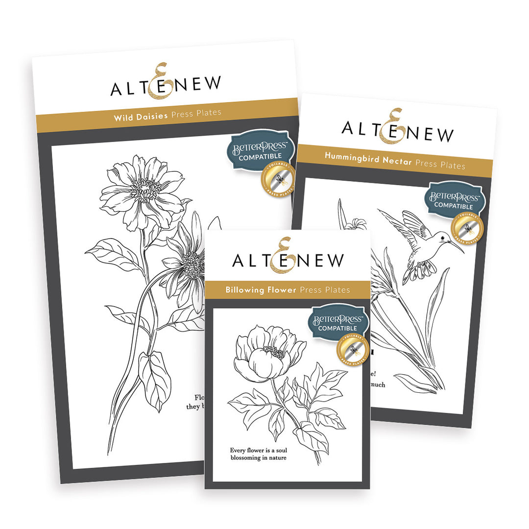 Betterpress Plate Bundle Wildflower Waltz Press Plate/Foil Plate Bundle
