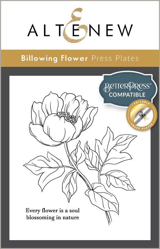 Betterpress Plates Billowing Flower Press Plate/Foil Plate