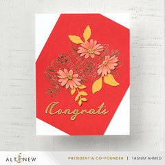 Betterpress Plates Blooming Floral Swag Press Plate Set