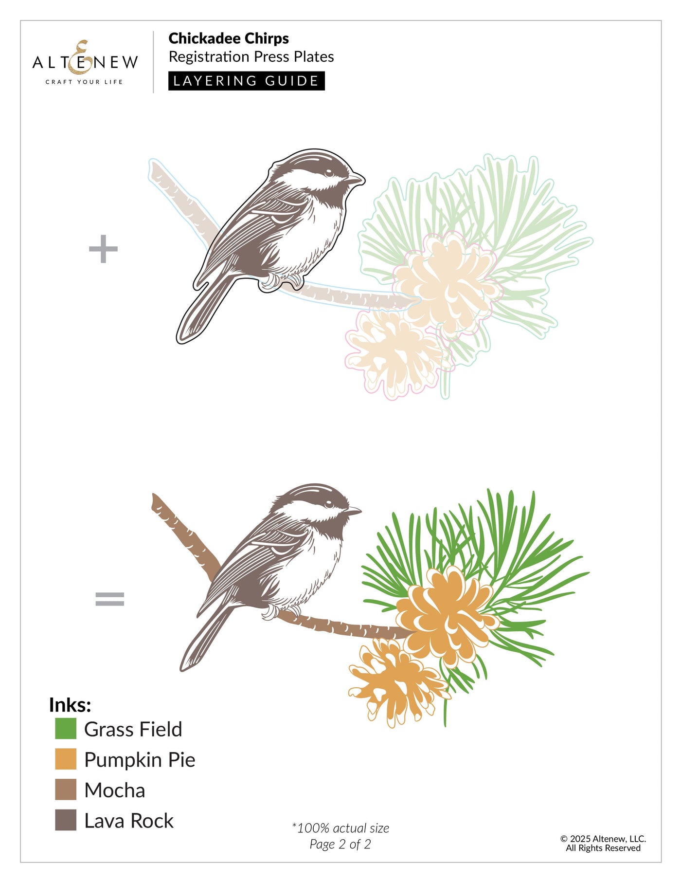 Betterpress Plates Chickadee Chirps Registration Press Plate