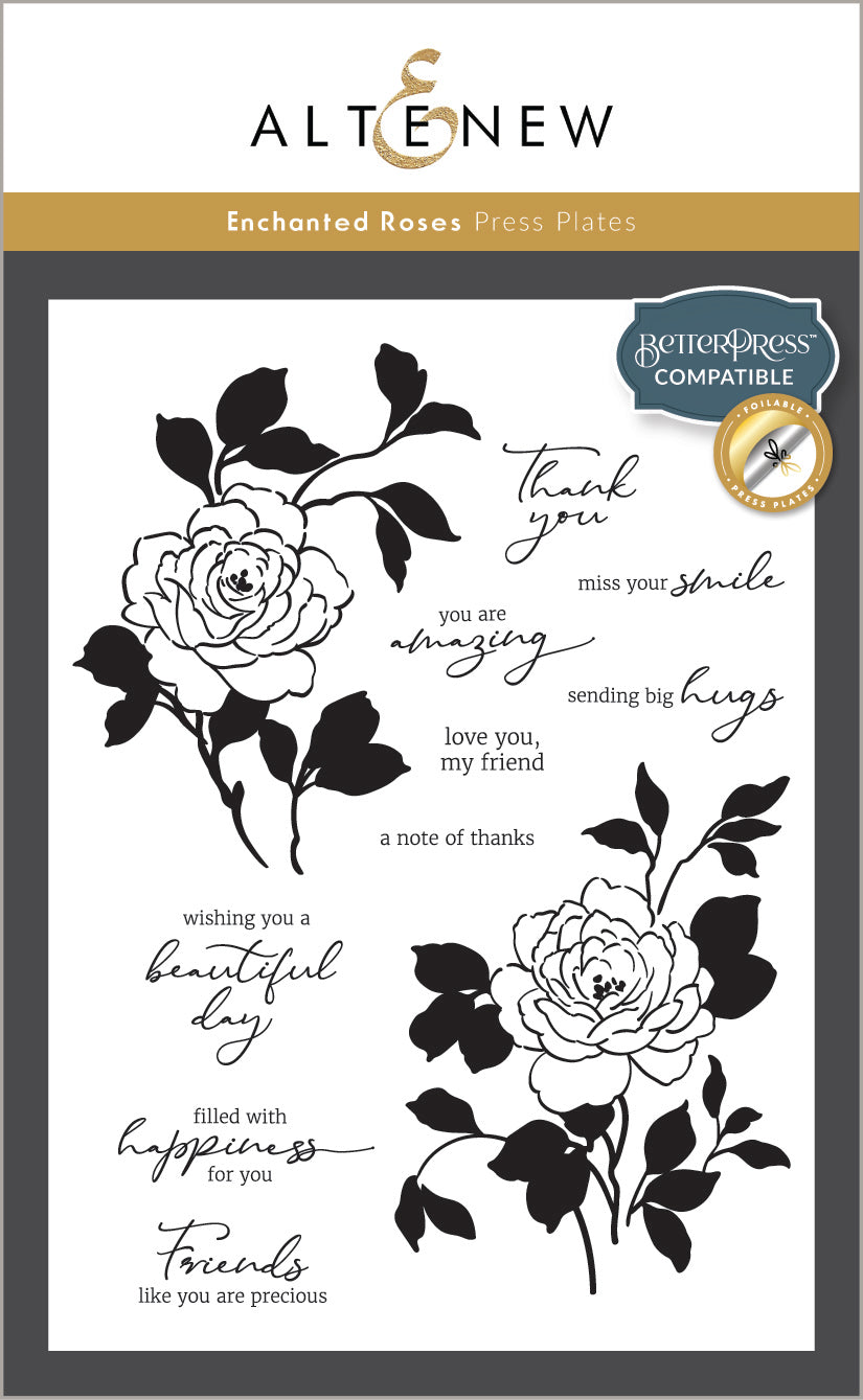 Betterpress Plates Enchanted Roses Press Plates