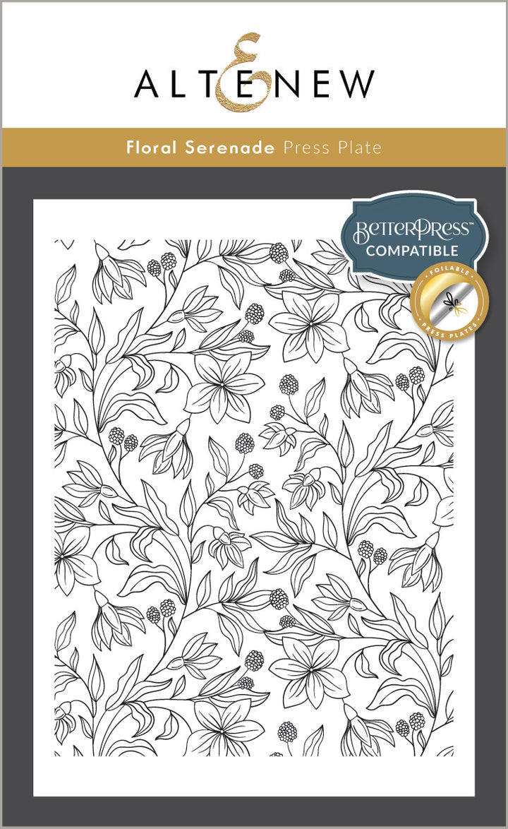 Betterpress Plates Floral Serenade Press Plate