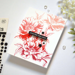 Betterpress Plates Inked Poppies Press Plate Set