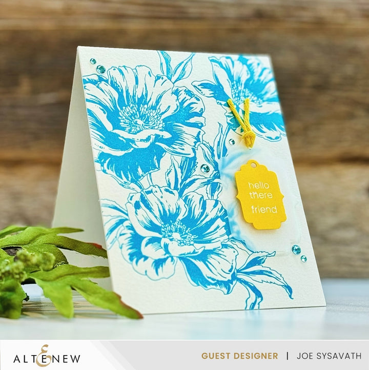 Betterpress Plates Inked Poppies Press Plate Set