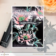 Betterpress Plates Inked Poppies Press Plate Set