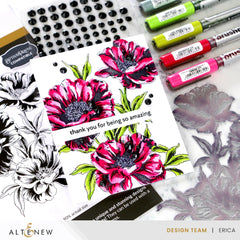 Betterpress Plates Inked Poppies Press Plate Set