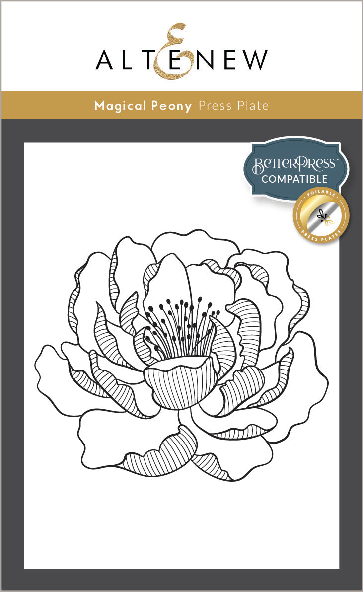 Betterpress Plates Magical Peony Press Plate