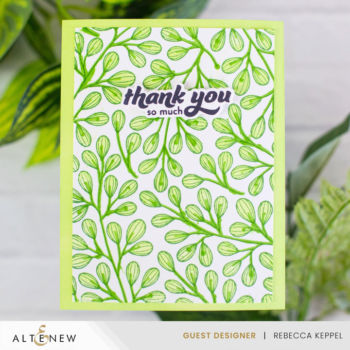 Betterpress Plates Modern Leaf Background Press Plate